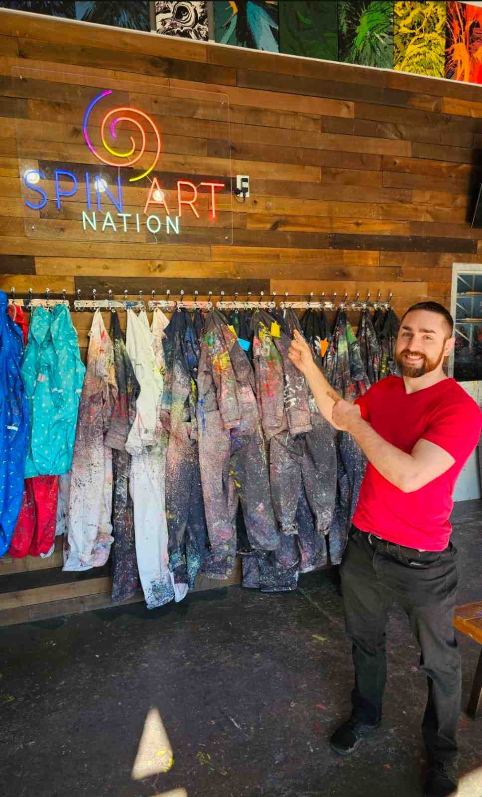 spin art nation attraction pricing smocks display